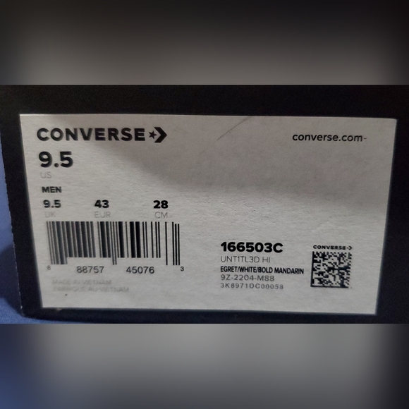 *SOLD on M!* Converse Chuck 70 Hi New In Original Box! Mens 9.5/Womens 11 - Picture 9 of 10